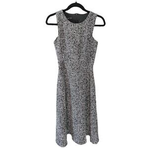 Zara black and white Fit & Flare dress